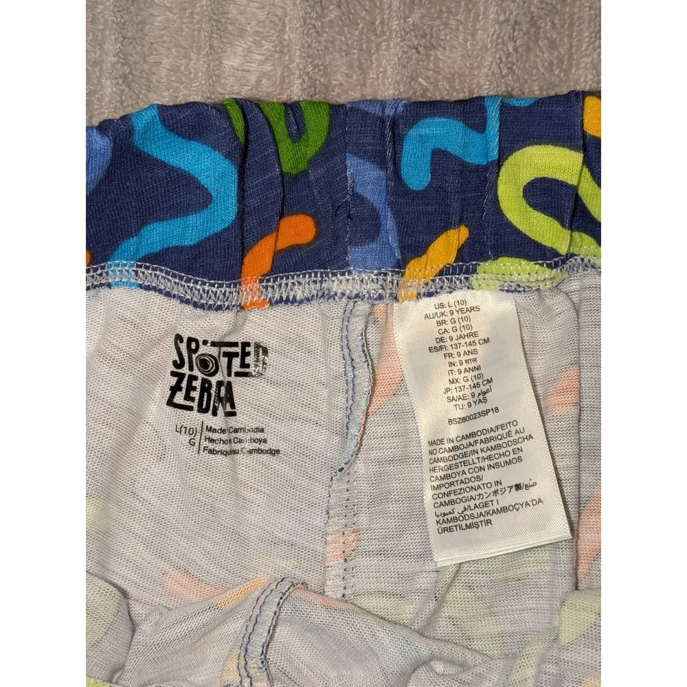 Spotted Zebra Kids Pajama Shorts Boys Girls L(10) Sleepwear Lounge Lot of 2 NWOT